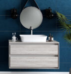 ΒΑΣΗ ΕΠΙΠΛΟΥ ΜΠΑΝΙΟΥ ΚΡΕΜΑΣΤΗ 100cm CONNECT AIR ΓΚΡΙ-ΛΕΥΚΟ IDEAL