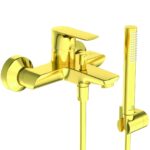 ΜΠΑΤΑΡΙΑ ΛΟΥΤΡΟΥ CONNECT AIR ΣΕΤ BRUSHED GOLD IDEAL