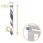 ΜΕΝΤΕΣΕΣ ΑΥΛΟΠΟΡΤΑΣ 400x40xØ13x5mm ΓΑΛΒΑΝΙΖΕΒ