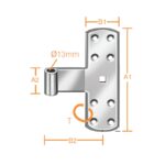 ΜΕΝΤΕΣΕΣ ΑΥΛΟΠΟΡΤΑΣ  ''Τ'' ΓΑΛΒΑΝΙΖΕ 160Χ50mm, Φ13mm