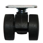 ΡΟΔΑ  Φ 35mm ΜΕ ΠΕΛΜΑ ΔΙΠΛΗ 38Χ38mm  75 KG ΜΑΥΡΗ