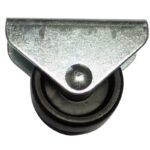 Ρόδα σταθερή Φ30 mm με πέλμα 46 x 20 mm γαλβανιζέ/μαύρη