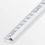 ΠΡΟΦΙΛ ΠΛΑΚΙΔΙΩΝ ΜΕ ΚΑΜΠΥΛΩΤH ΕΞΩΤΕΡΙΚH ΓΩΝΙΑ ΑΠΟ ΠΛΑΣΤΙΚΟ (PVC)  8 x 19,5 mm, ΛΕΥΚΟ 2,5M