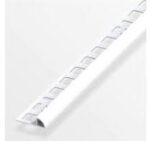 ΠΡΟΦΙΛ ΠΛΑΚΙΔΙΩΝ ΜΕ ΚΑΜΠΥΛΩΤH ΕΞΩΤΕΡΙΚH ΓΩΝΙΑ ΑΠΟ ΠΛΑΣΤΙΚΟ (PVC) 10 x 19,5 mm, ΛΕΥΚΟ 2,5M