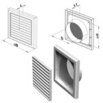 ΚΑΠΑΚΙ ΕΞΑΕΡΙΣΜΟΥ ΜΕ ΣHΤΑ ΠΛΑΣΤΙΚΟ Ø150MM  ,187Χ187ΜΜ,ΛΕΥΚΟ