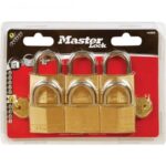 ΛΟΥΚΕΤΟ MASTER LOCK ΜΠΡΟΥΤΖΙΝΟ 40mm (Σετ 6 τμχ.)